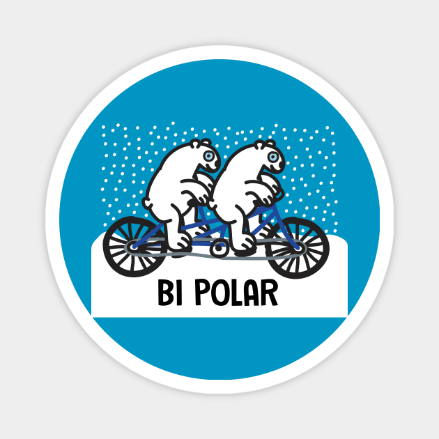 Bi Polar Bears Magnet by toddgoldmanart